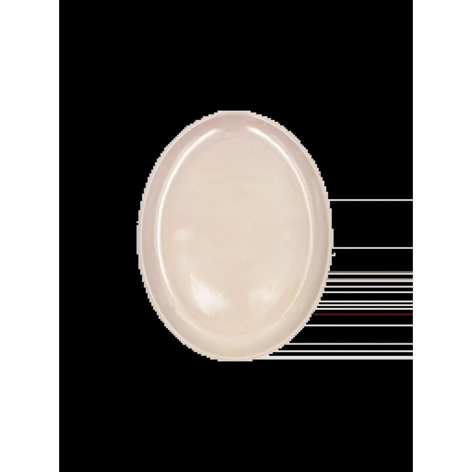 Shell Bisque Soft Pink Set of 4 Oval Plates Medium