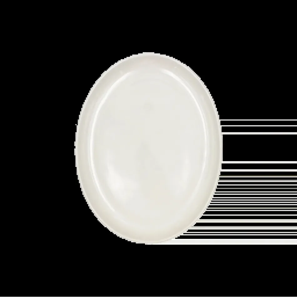 Shell Bisque White Set of 2 Oval Plates XL