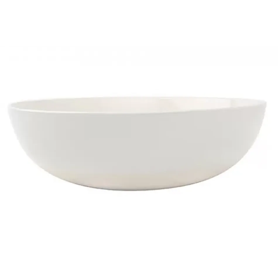 Shell Bisque White Round Serving Bowl