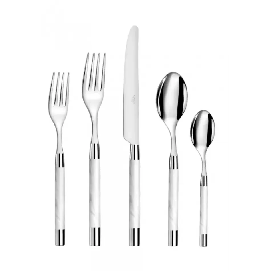 Cont White 5-Pc Place Setting