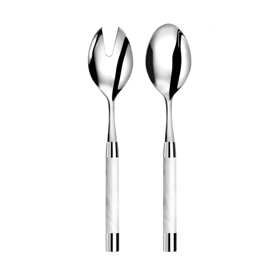Conty White Salad Servers