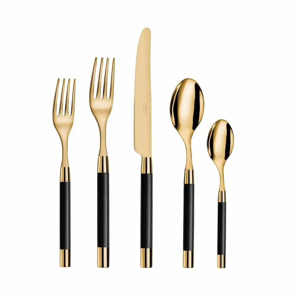 Conty Black 24K Gold Flatware