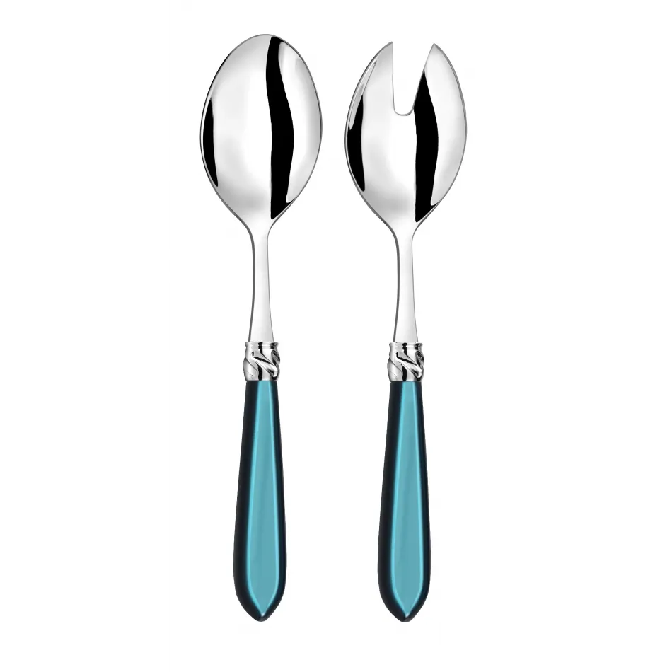 Diana Teal Salad Serving Set