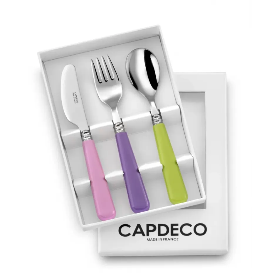 Helios Kids Light Pink/Purple/Lime 3 Piece Setting