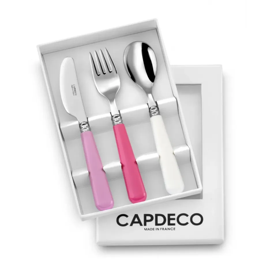 Helios Kids Light Pink/Fuchsia/White 3 Piece Setting