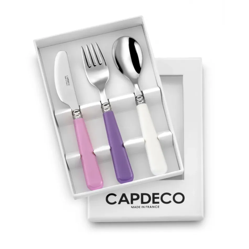 Helios Kids Light Pink/Purple/White 3 Piece Setting