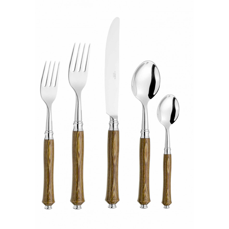 Pluton Wood 5-Pc Place Setting