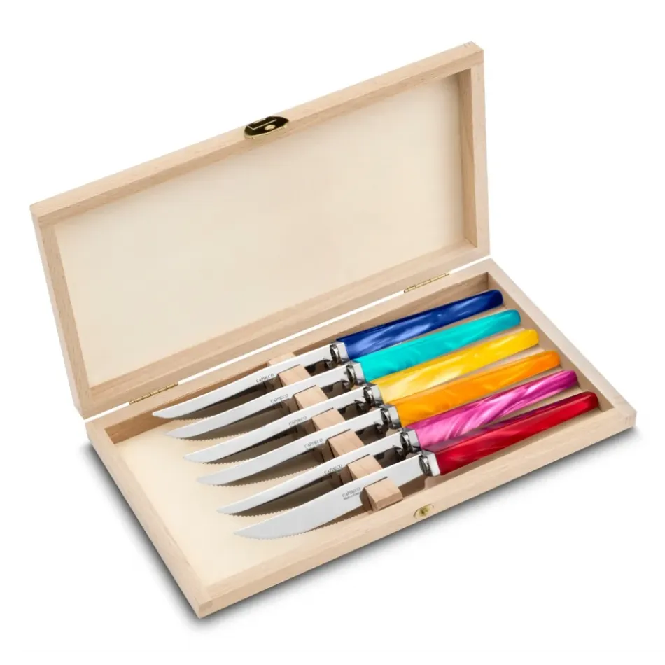 Quio Assorted Box Of 6 Steak Knives