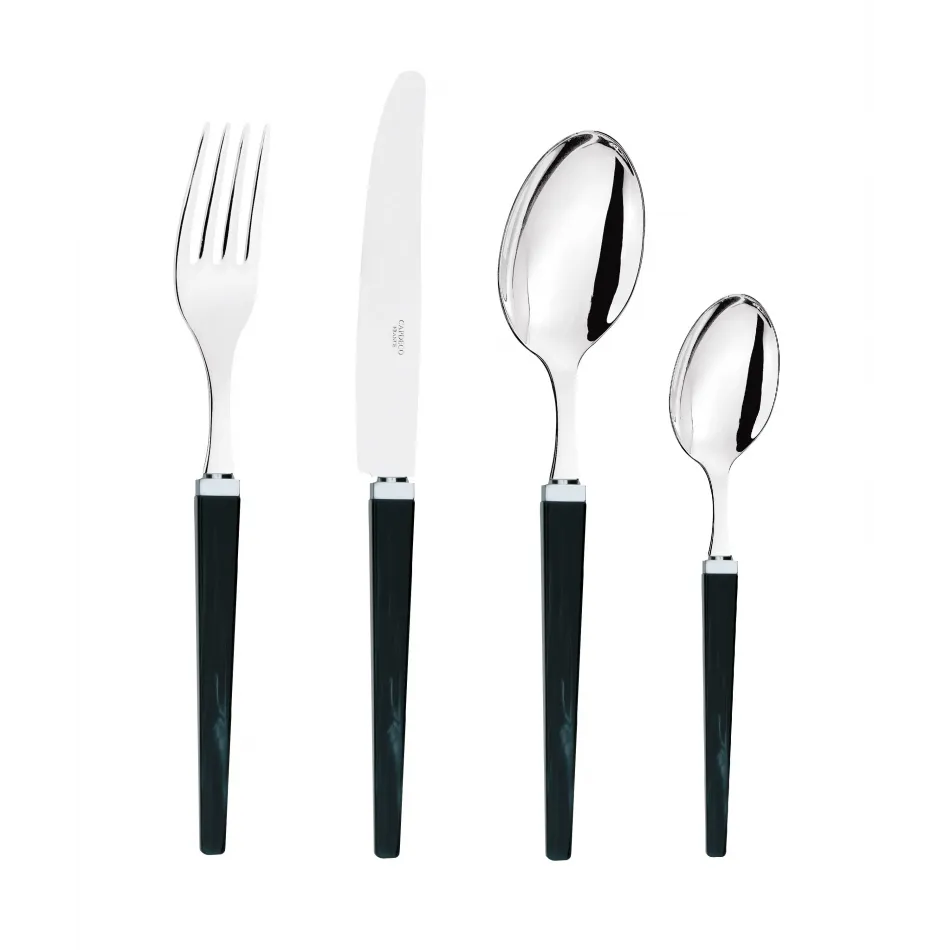 Quio Pearly Black 5-Pc Place Setting
