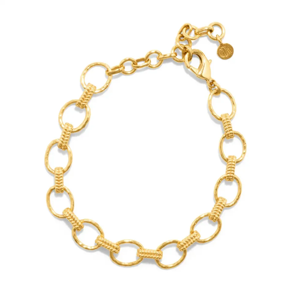 Cleopatra Gold Link Bracelet Small 7"+1.5"