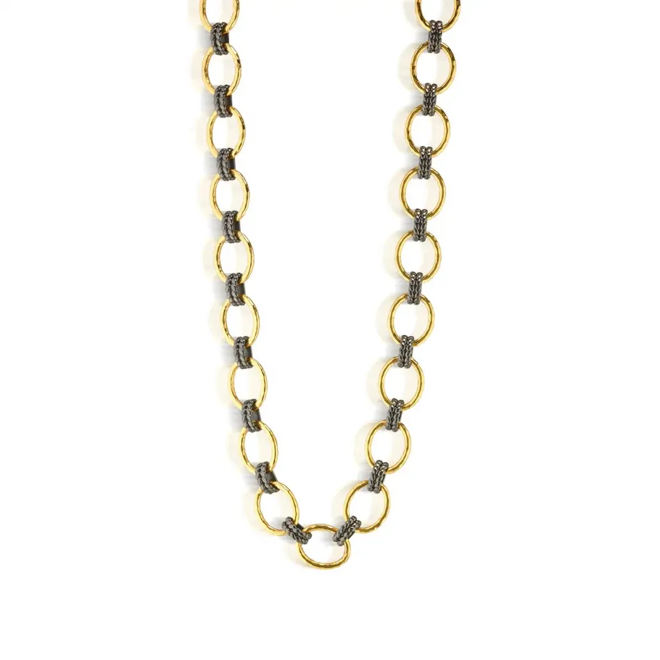 Cleopatra Gold/Midnight Link Necklace Grande 16"+2"