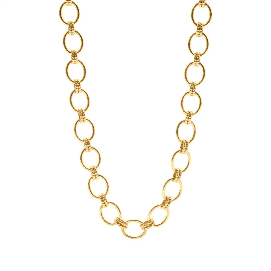Cleopatra Gold Link Necklace Grande 16"+2''