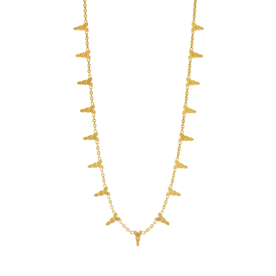 Cleopatra Ra Gold Necklace 16"+2"