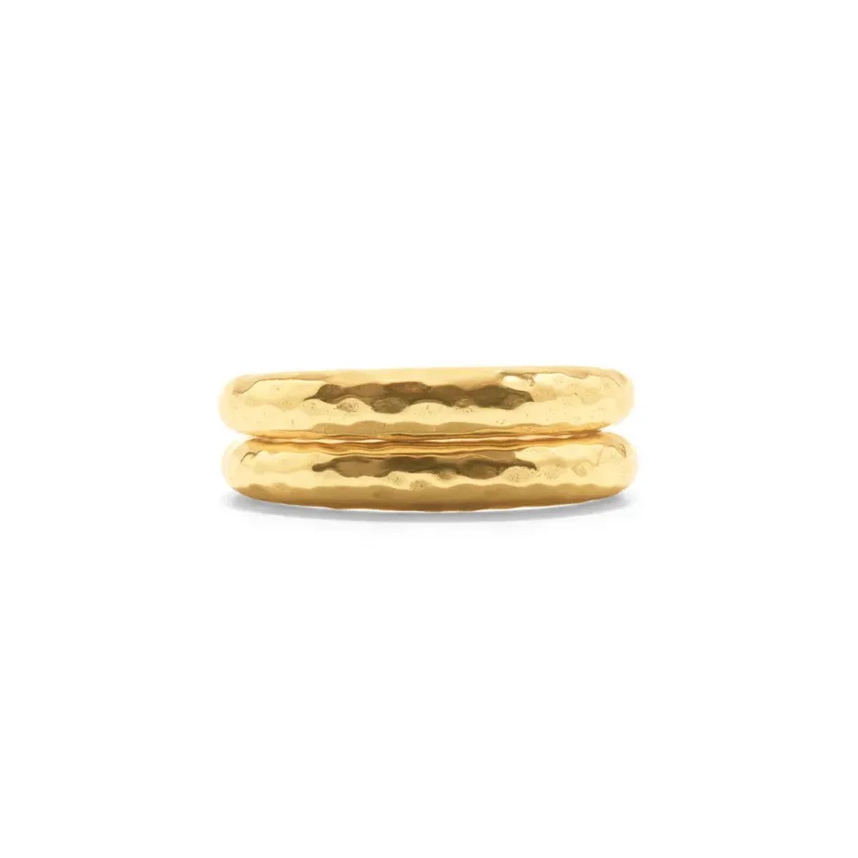 Cleopatra Slice Gold Stacking Ring Set