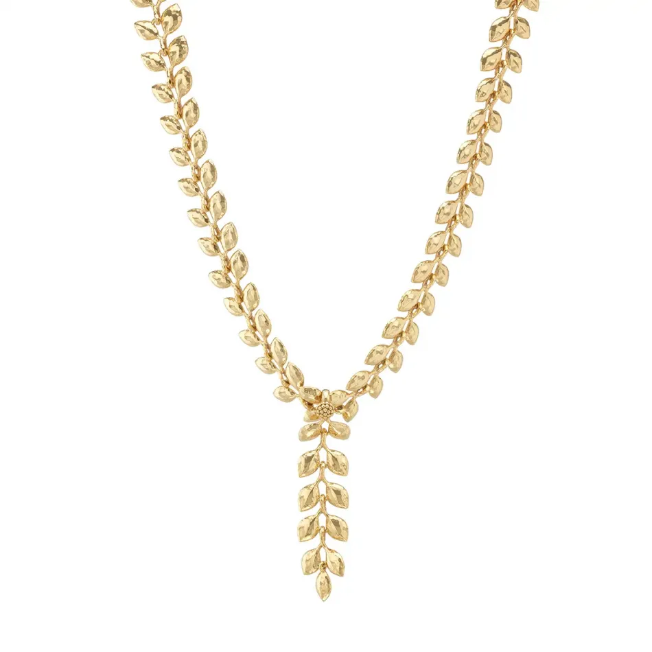 Golden Laurel Gold Convertible Necklace 16"+2"