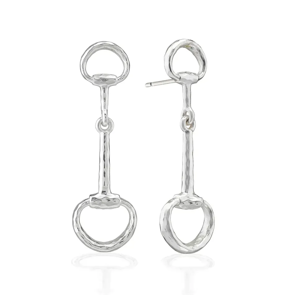 Equestrian Silver Snaffle Bit Earrings