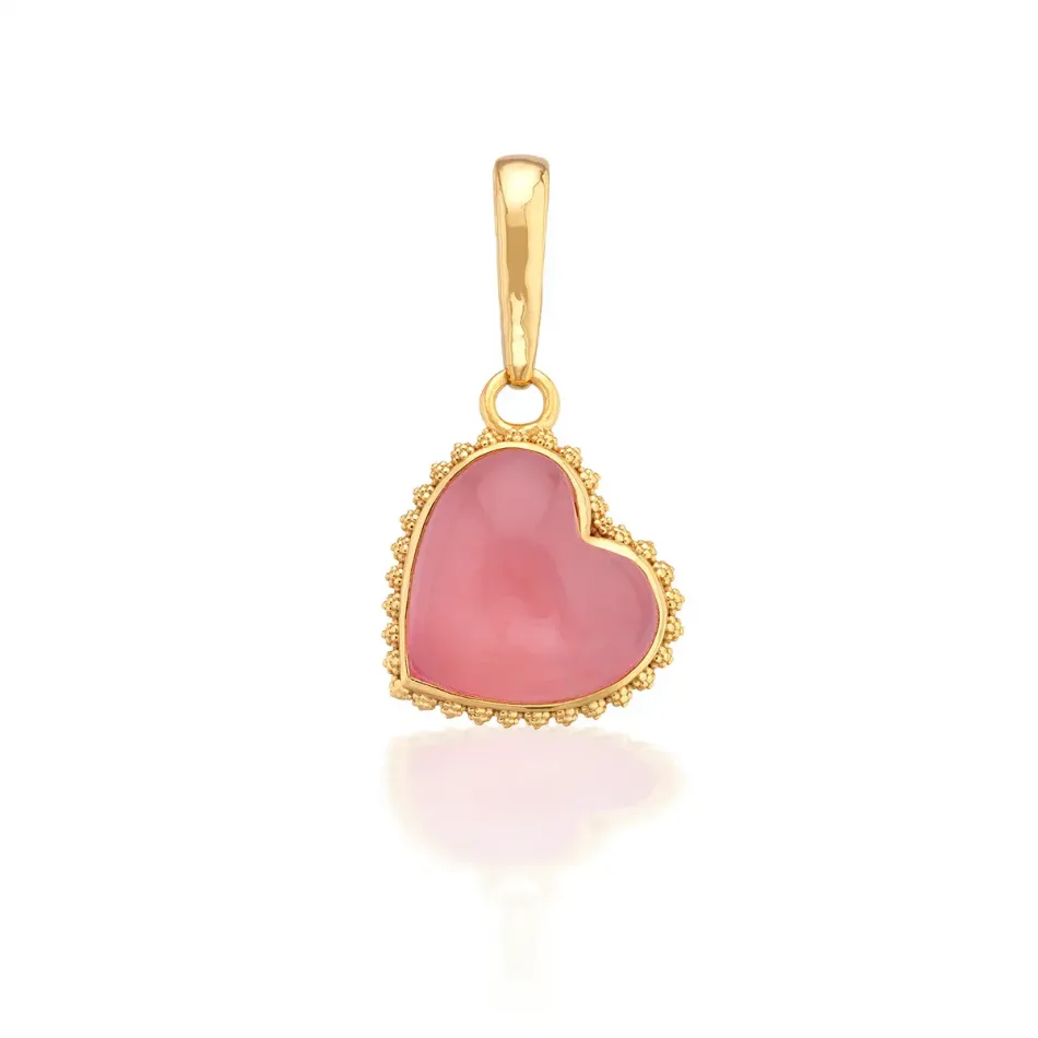 Love Gem Pink Jade Pendant Medium