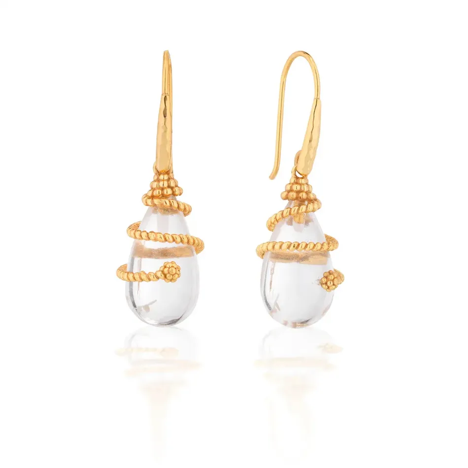 Lily Clear Quartz Drop Earrings