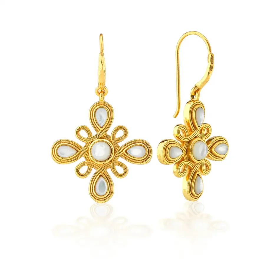 Monique Gem Mother of Pearl Dangle Earrings