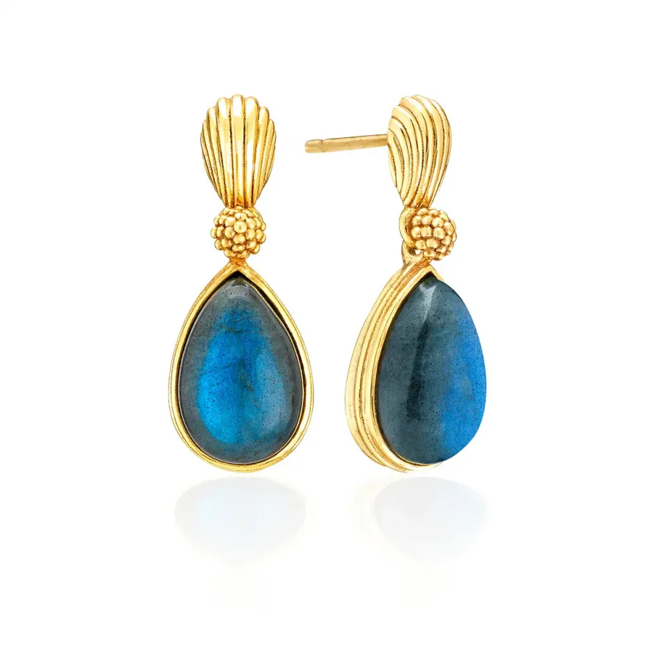Monique Gem Blue Labradorite Post Earrings