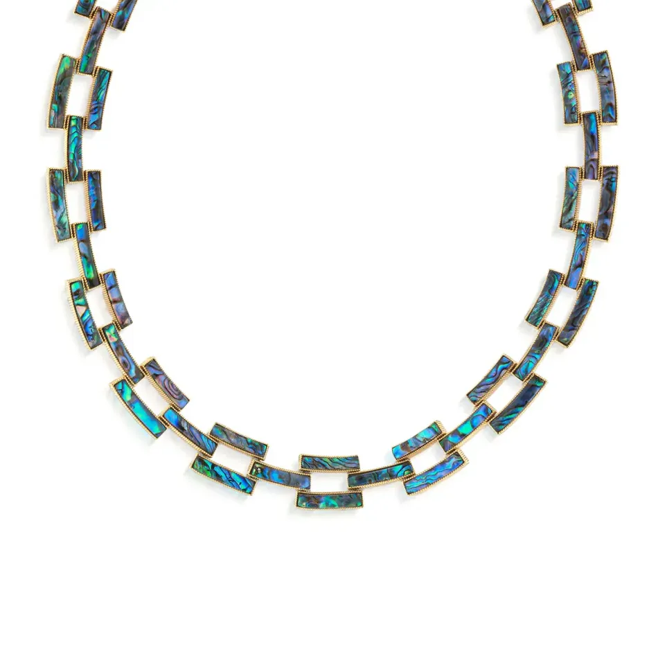 Pathway Abalone Link Necklace 17"