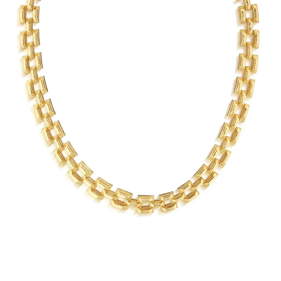 Pathway Gold Link Necklace Petite 17"