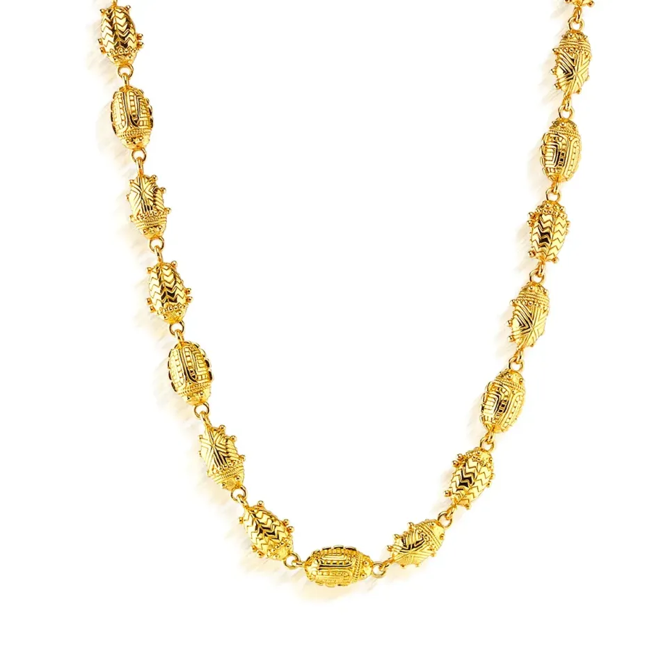 Scarab Gold Linear Link Necklace Petite 18"+1"