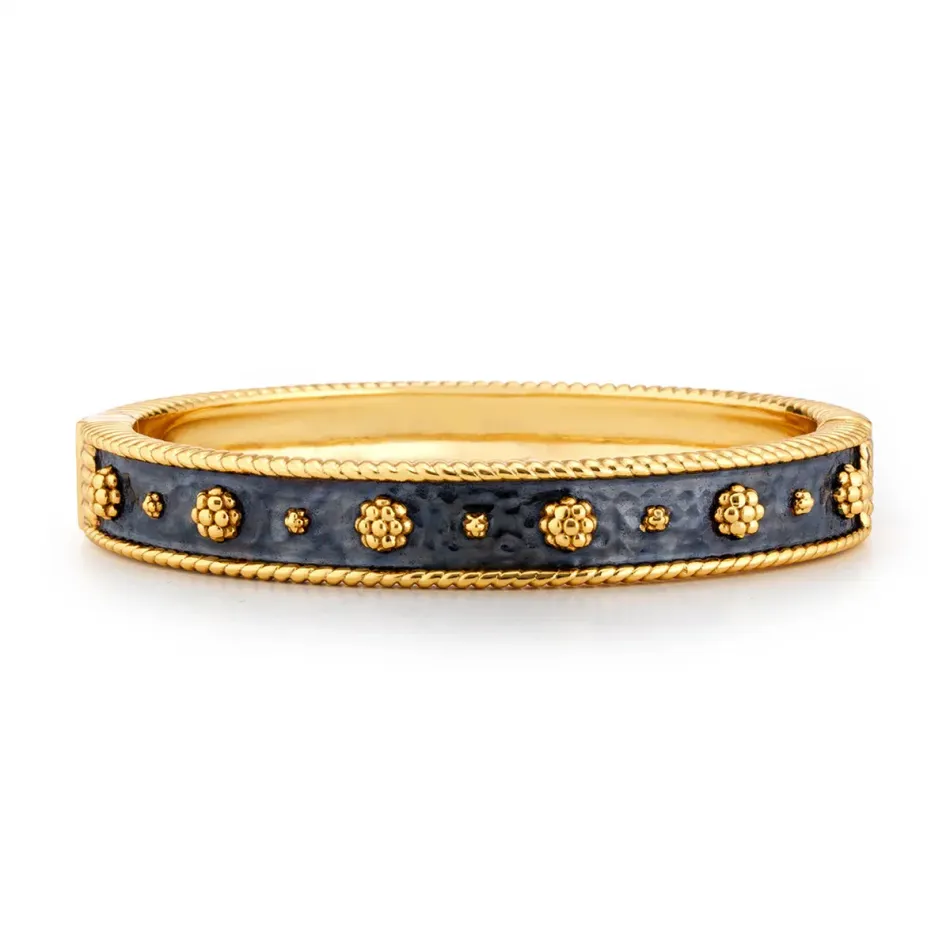 Berry Classic Gold/Midnight Hinged Bangle S/M