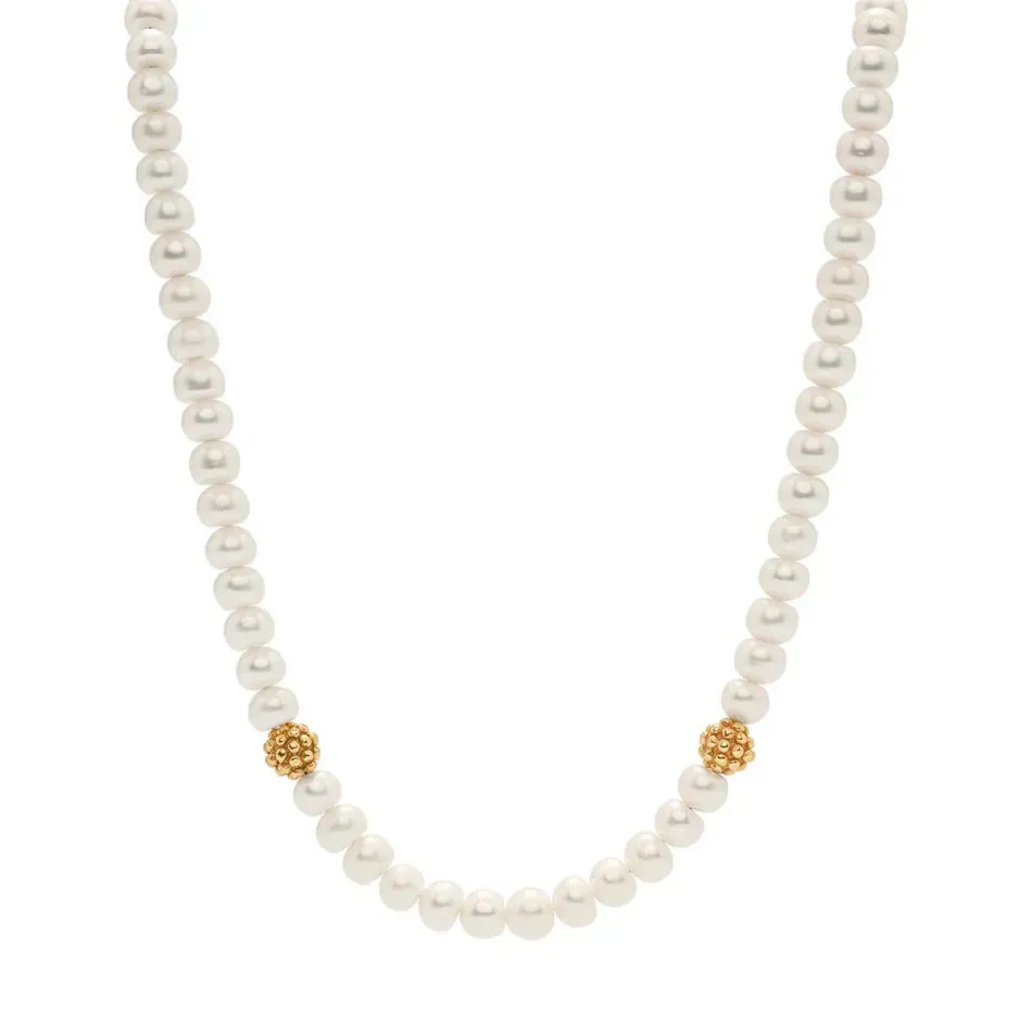 Berry Pearl Single Strand Necklace 16"+2''