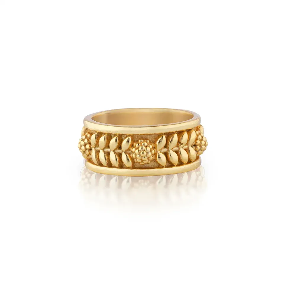 Berry Vine Gold Ring Size 8