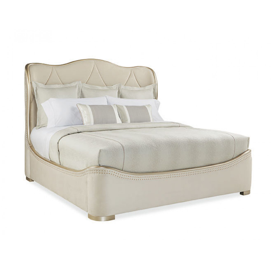 Adela King Bed Blush Taupe