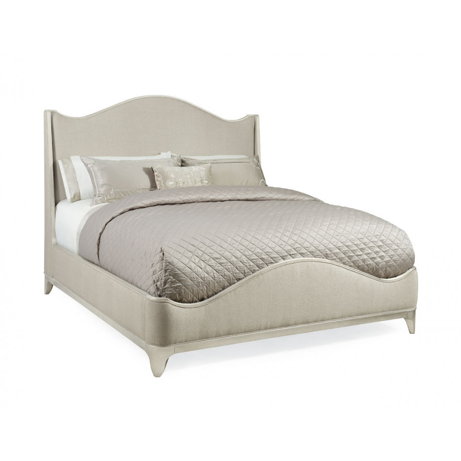 Avondale King Upholstered Bed Soft Silver Paint