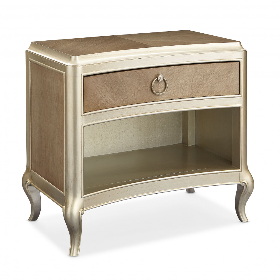 Fontainebleau Nightstand Cendre, Champagne Mist