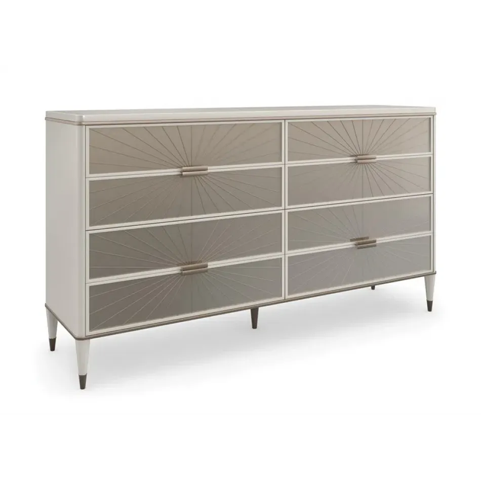 Valentina Dresser Dresser Matte Pearl, Golden Shimmer, Bronze Gold