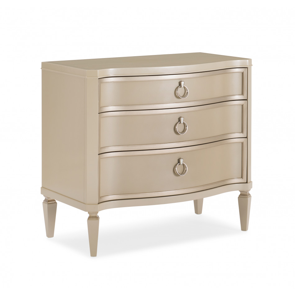 Next To Me Nightstand Radiant Pearl, Sparkling Argent