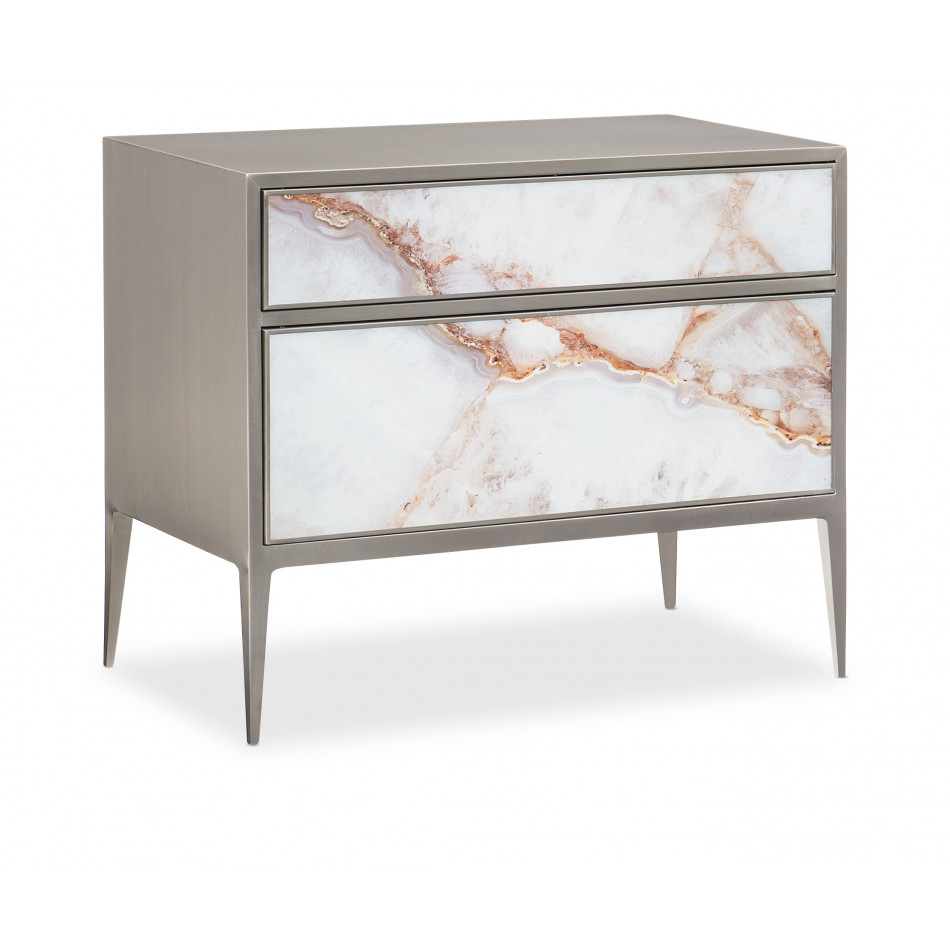 A Real Gem Nightstand Brushed Nickel