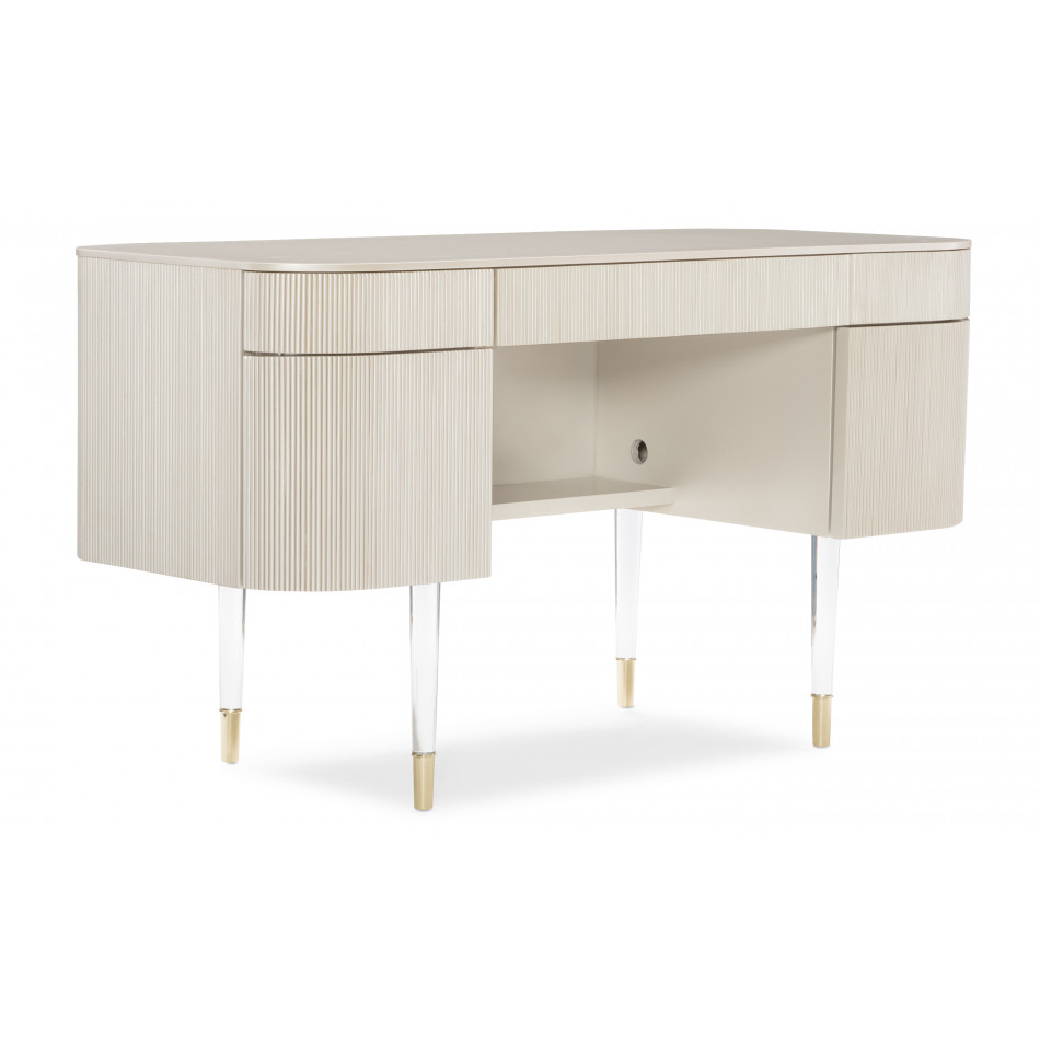 Lady Love Console & Desk Matte Pearl, Whisper Of Gold