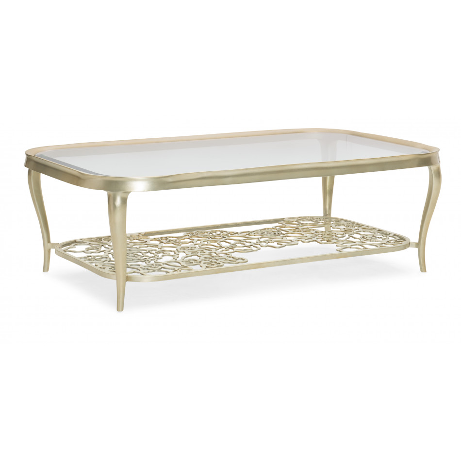 Flower Power Cocktail Table Oracle Silver Leaf