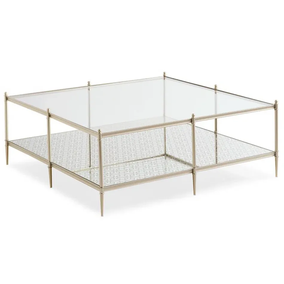 Perfectly Square Cocktail Table Neutral Metallic