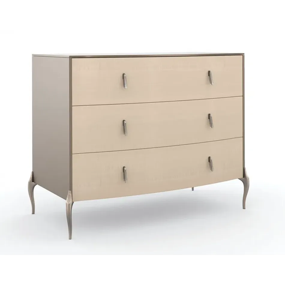 Good Impression Nightstand Soft Silver Paint, Vanilla Cream