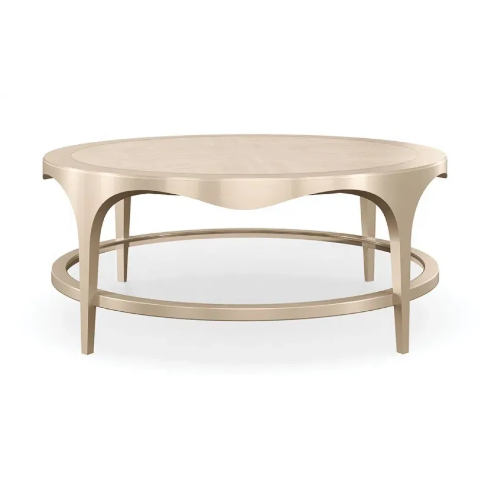 Down And Under Cocktail Table Natural Glow, Champagne Pearl