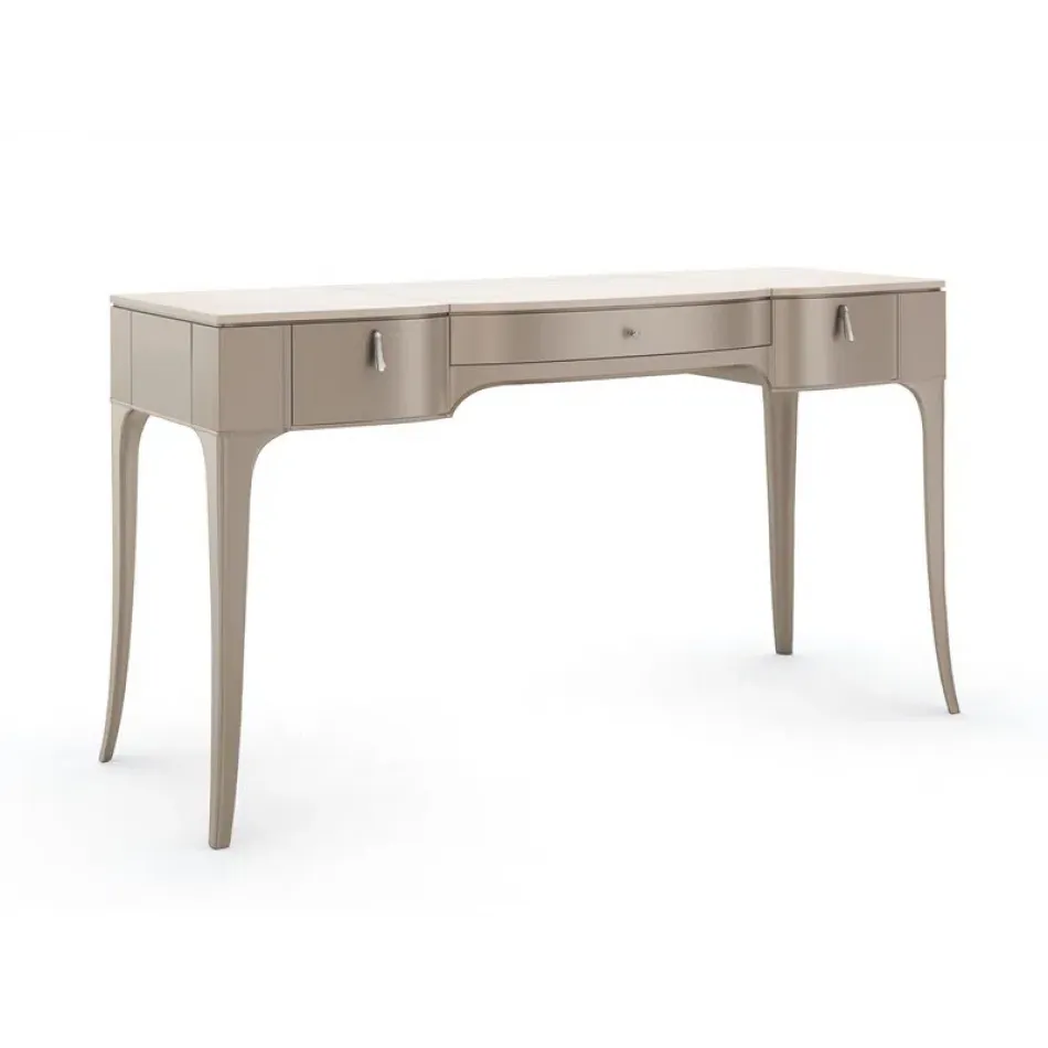 Kiss N Makeup Console & Desk Soft Silver Paint, Vanilla Cream