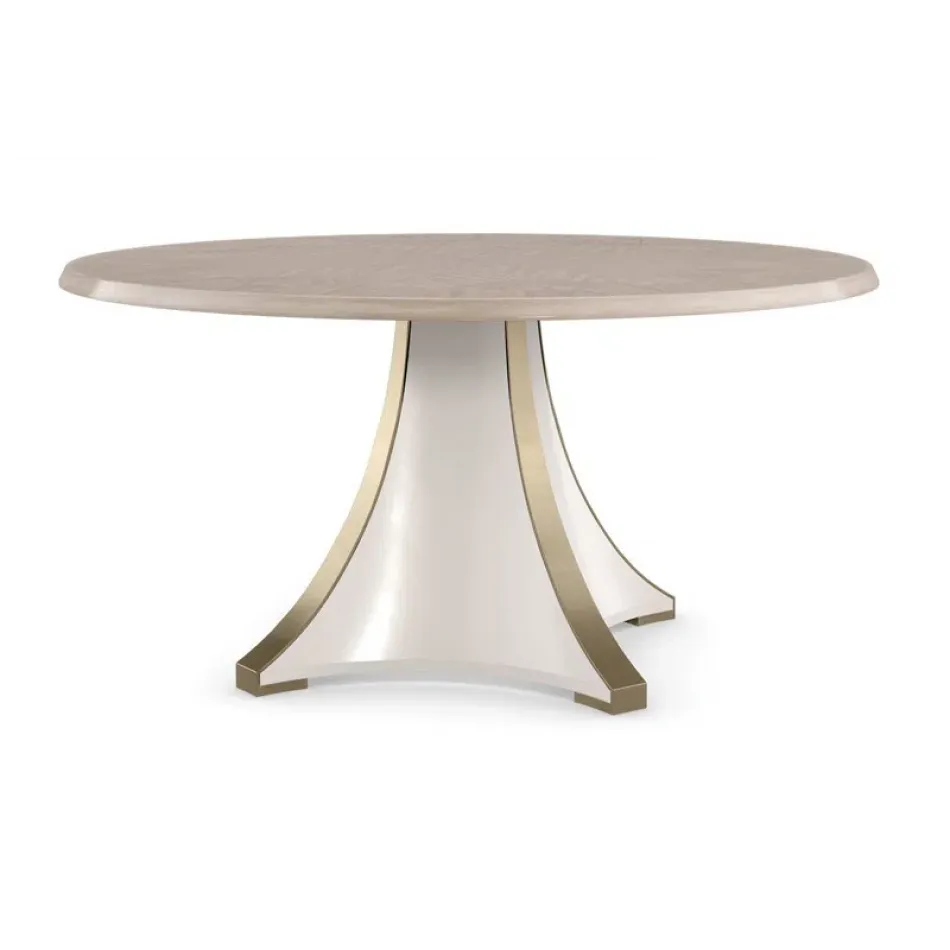Great Expectations Dining Table Moonstone, Pearly White, Majestic Gold Paint