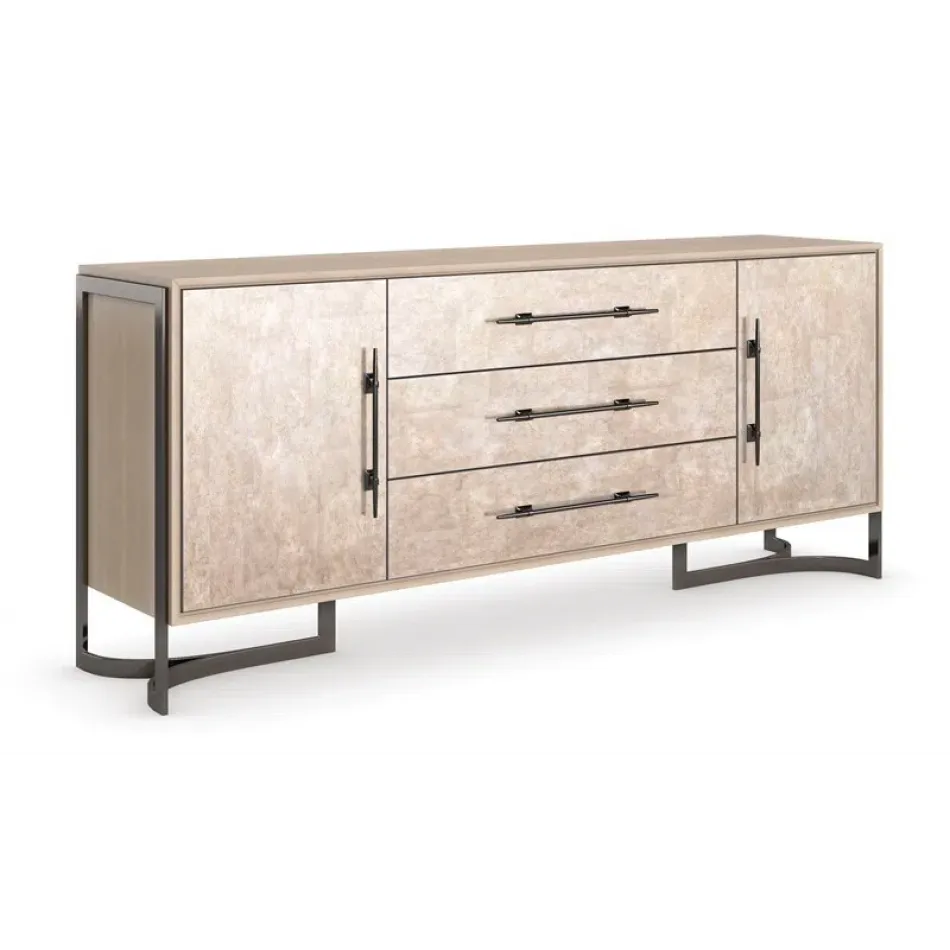 Foiled Again Sideboard/Buffet Woodland Gray, Amber Silverleaf, Deep Bronze
