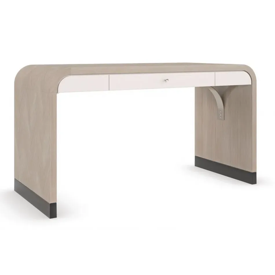 Free Fall Console & Desk Moonstone, Pearly White, Almost Black