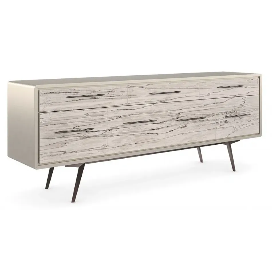 Highs And Lows Sideboard/Buffet Snowcap Organic, Deep Bronze, Matte Pearl