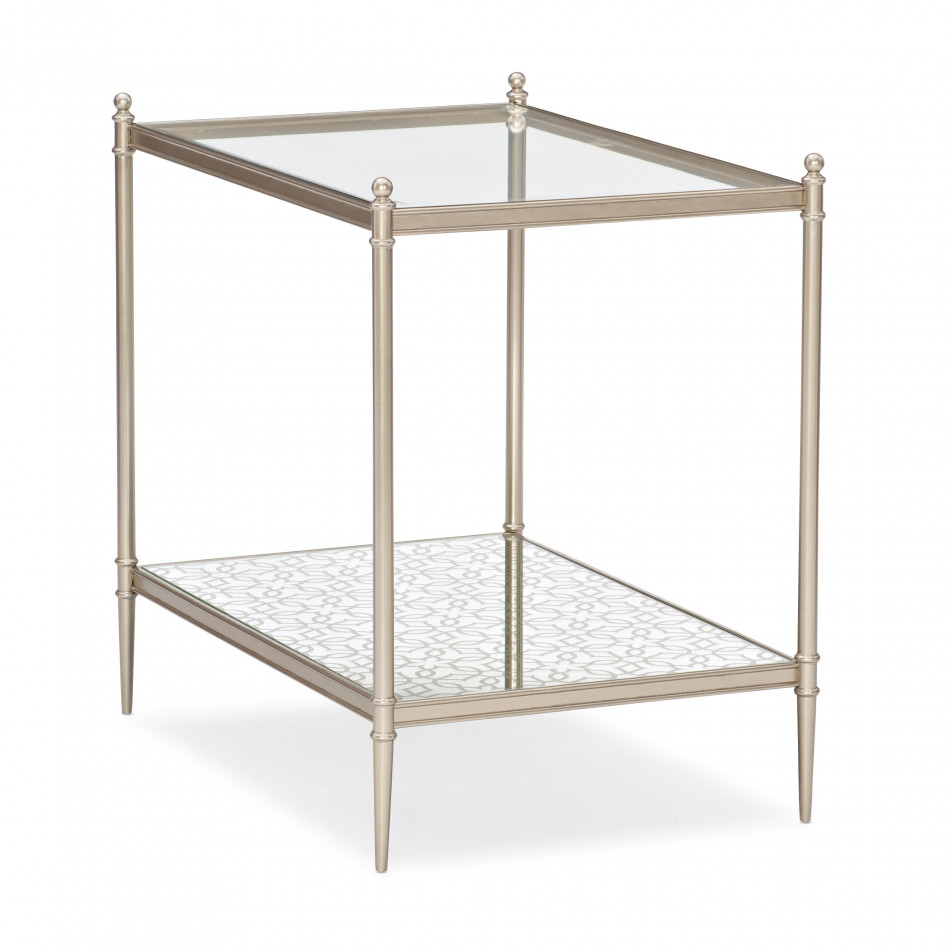 Perfectly Adaptable End/Side Table Neutral Metallic
