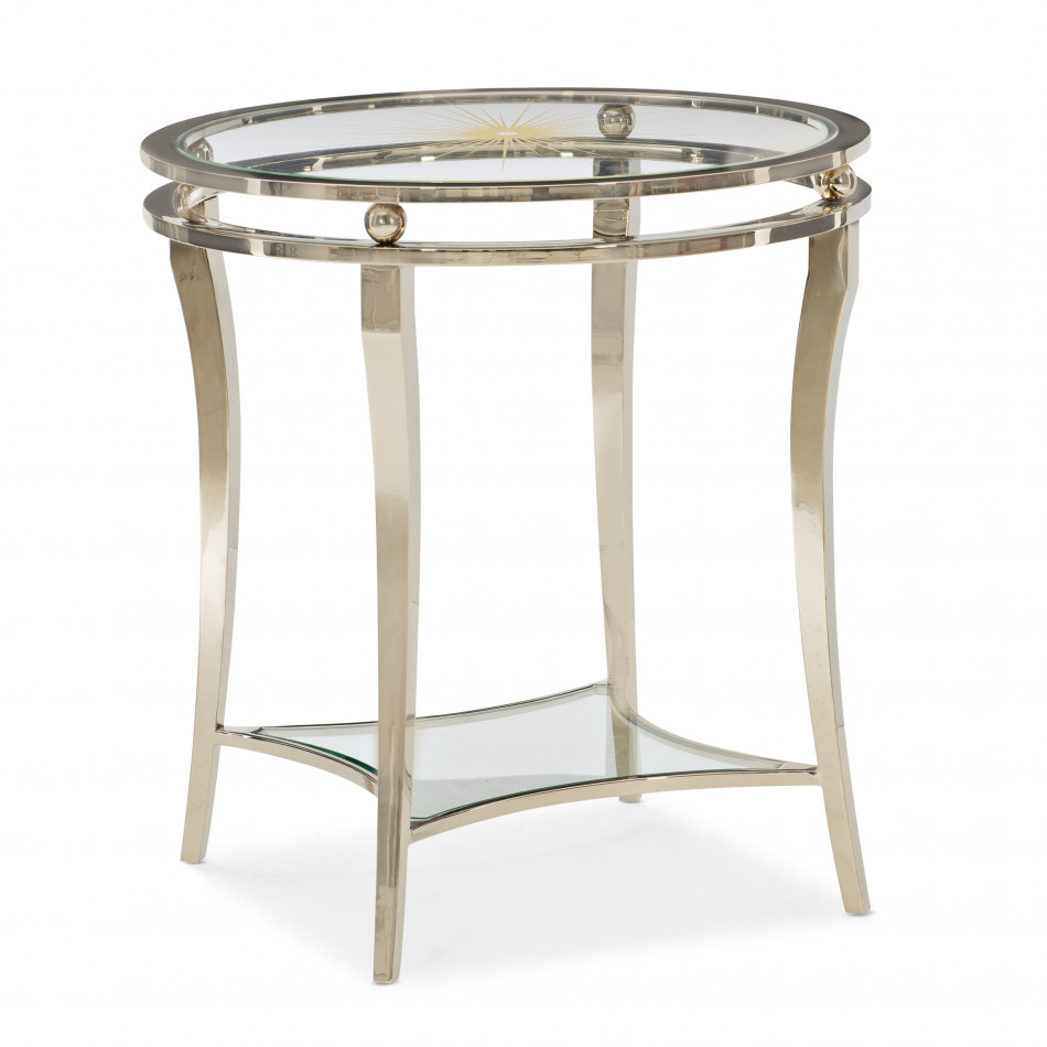 Rising Star End/Side Table Whisper Of Gold, Neutral Metallic