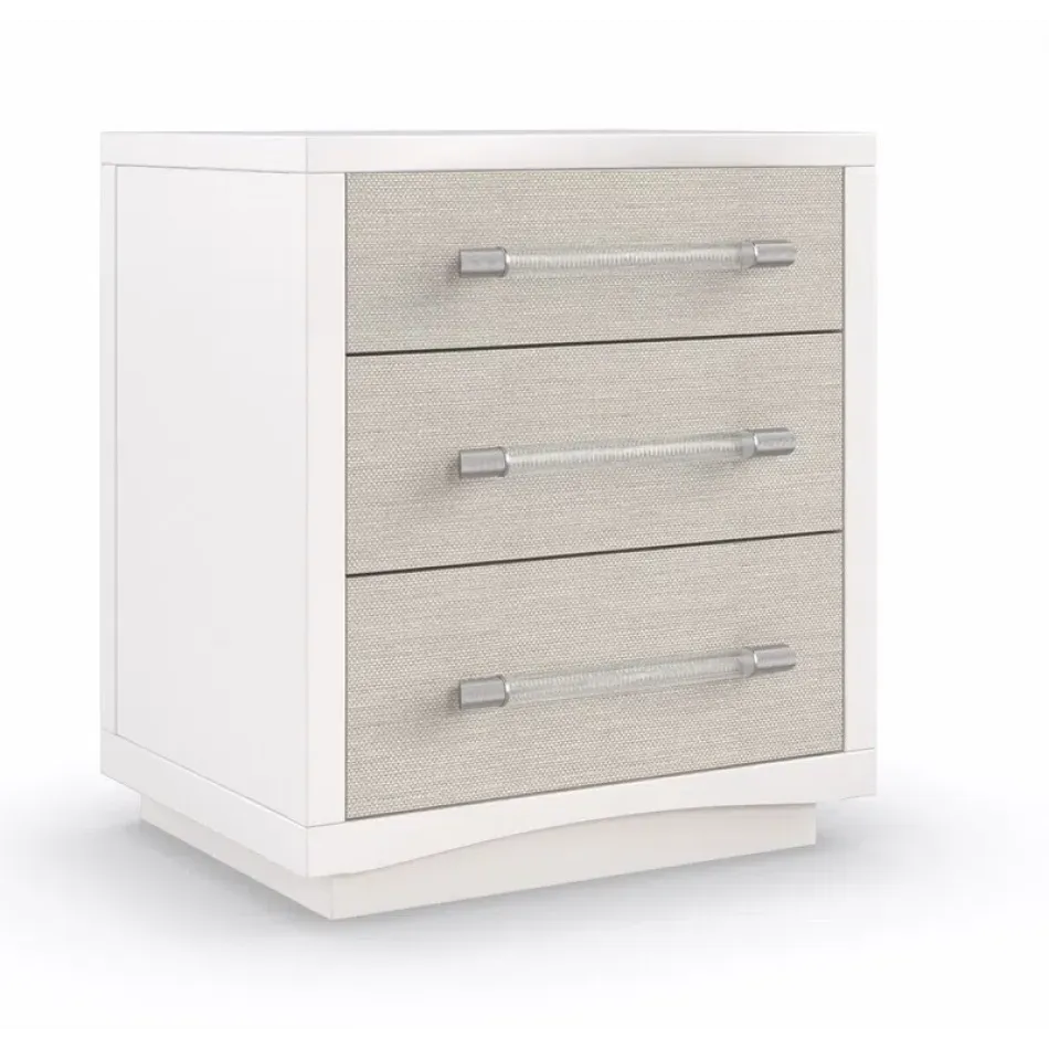 Clarity Nightstand Sun-Kissed Silver, Pearly White