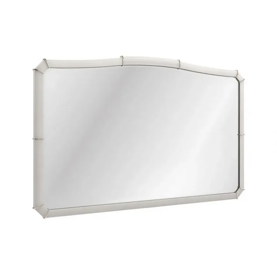 Aria Mirror Alabaster Painted Faux Shagreen